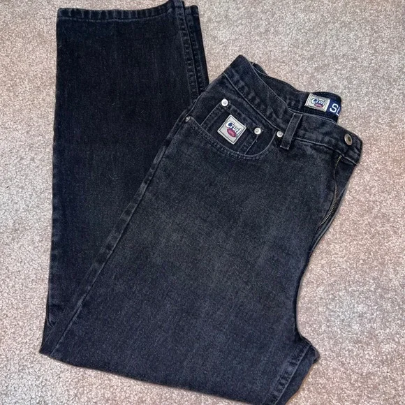 VTG Cruel Girl Slim Fit 15L Black Acid Wash, Y2K, High rise mom jeans 29" inseam - Picture 1 of 6